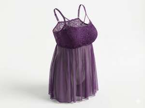 Torrid Curve Purple Lace Mesh Babydoll Lingerie Top